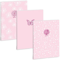 Ars Una Ars Una: Soft Touch Pink Spring extra kapcsos ponthálós füzet A/4