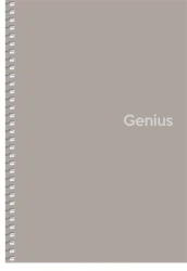 Shkolyaryk Publishing House Genius A5 Kockás Spirál Füzet - Többfajta, 80 Lapos