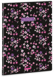 Ars Una Füzet ARS UNA A/4 40 lapos Extra kapcsos vonalas Pearl Blossom Black