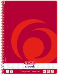 Herlitz A4 Négyzetrácsos Spirálfüzet - 80 Lapos