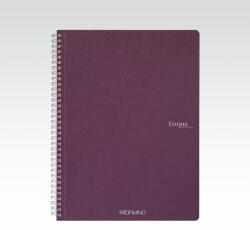Fedrigoni Ecoqua A4 Kockás Spirálfüzet - 70 Lapos, Lila