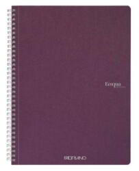 Fedrigoni Ecoqua A5 Sima Spirálfüzet - 70 Lapos, Lila
