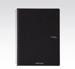 Fedrigoni Ecoqua A4 Kockás Spirálfüzet - 70 Lapos, Fekete
