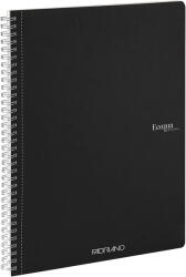 Fedrigoni Ecoqua A4 Sima Spirálfüzet - 70 Lapos, Fekete