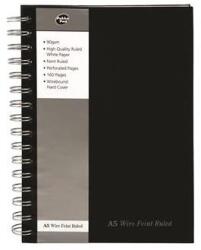 Pukka Pad Black Spirálfüzet - A5, Vonalas, 80 Lap, Fekete (SBWRULA5)