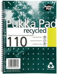 Pukka Pad Recycled A5 Vonalas Spirálfüzet - 55 Lapos