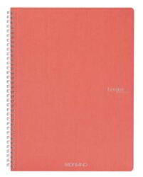 Fedrigoni Ecoqua A5 Kockás Spirálfüzet - 70 Lapos, Korall