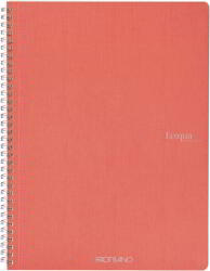 Fedrigoni Ecoqua A4 Sima Spirálfüzet - 70 Lapos, Korall