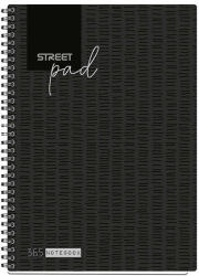 STREET Spirálfüzet Street Pad A/4 Kockás 100 Lapos Fekete