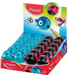 Maped Croc Croc Easy Egylyukú Tartályos Hegyező - 24 db, Katica és Bálna Formájú