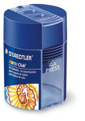 STAEDTLER Hegyező, kétlyukú, tartályos, STAEDTLER "Noris 512 F", kék