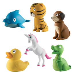 Somogyi Elektronic Kids LED ZOO állatfigurás kulcstartó, műanyag, hang- és fényhatás, 12 db (LED_ZOO)
