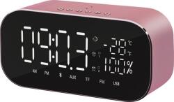 AKAI ABTS-S2GD Rádió Óra Digitális Rózsaszín