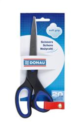 DONAU Olló, irodai, 20 cm, DONAU "Soft Grip", fekete-kék (DSG20) - tintasziget