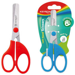 Keyroad Olló balkezes 13 cm tompa fejű 1 db/bliszter Keyroad Left-handed vegyes színek (43895)