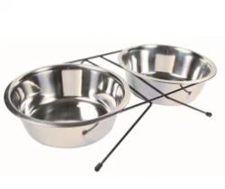 TRIXIE tál szett fém állványon 2x2, 8l/24cm (24834) - premiumeledel