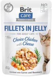  Kapsička Brit Care Cat kura so syrom, filety z želé 85g