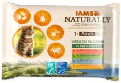 Iams Kapsička IAMS Naturally Adult morské a suchozemské mäso v omáčke mult