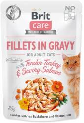  Kapsička Brit Care Cat morka a losos, filety v omáčke 85g