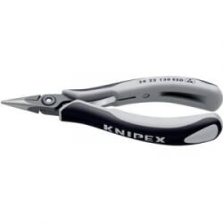 KNIPEX ESD Precíziós-elektronikai markoló fogó 135 mm, lapos, kerek pofa, (34 22 130 ESD)