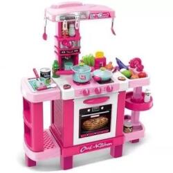  Kids Cook játékkonyha fénnyel és hanggal - 39 db-os szett, rózsaszín - lira
