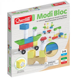 Quercetti Modi Bloc Basic Fa És Műanyag Építőjáték - 3 Éves kortól, 18db-os, Lányoknak és Fiúknak
