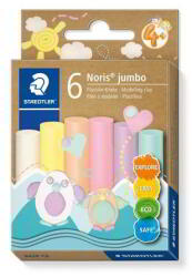 STAEDTLER Noris® Jumbo 842 Gyurmakészlet - 6 db, Pasztell Színek