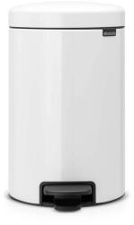 Brabantia NewIcon pedálos szemetes, 12 l, könnyen zárható, csúszásmentes talp, fehér (BR113864)