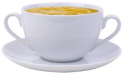 ROTBERG Leveses csésze+alj, ROTBERG, fehér, 35 cl, 6 db-os szett "Basic (1211BAS025)