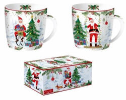Easy Life Porcelán Bögreszett 2Db-os, 350ml, Dobozban, Joyful Santa