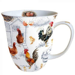 Ambiente Chicken Farm Porcelánbögre 0, 4L