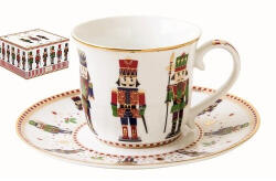 Easy Life Porcelán Teáscsésze + Alj 200ml, Dobozban, Nutcracker