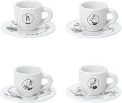 Bialetti Moka Carosello Porcelán Kávés Csésze Szett - 60 ml, 4 darabos, Mintás