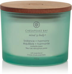 Chesapeake Bay Balance + Harmony Waterlily Pear Három Kanócos Üveggyertya