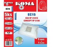 Koma Mikrofilteres porszívó porzsák 5db/csomag + 1 db filter (EC-15)