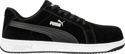 PUMA Iconic Suede Black Low S1PL ESD FO HRO SR munkavédelmi cipő - Fekete - 37 (PUM-640010-37)