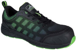 Portwest FT35 Ogwen munkavédelmi cipő S1P - 47, Fekete/Zöld (FT35BGN47)