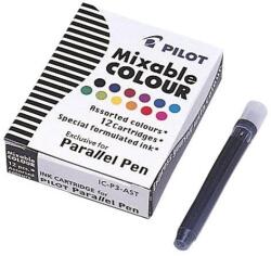 Pilot Töltőtoll tintapatron Pilot Parallel Pen 12 db/doboz, 12 klf. szín (IC-P3-AST)