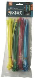 Extol PREMIUM kábelkötegelő 2, 5×150mm 100db, 4 színű (piros, kék, sárga, zöld), nylon; (8856194)