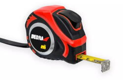 DEDRA-EXIM Ruletă de măsurat 5m/19mm, rosie, auto-blocare, magnet, bandă cu fete duble, carcasă din cauciuc, nailon, blister (M591P) - pcone
