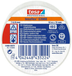 TESA 53988-00070 Szigetelőszalag Fehér 10 m x 15 mm