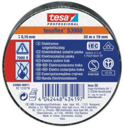 TESA 53988-00011 53947-05 Szigetelőszalag Fekete 20 m x 19 mm