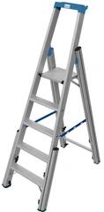 KRAUSE scara cu platform cu urcare numai la o parte 5 trepte | Inaltime podium: 1, 2 m | Aluminiu (134936)