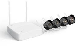 TENDA wifi csőkamera szett - K4W-3TC (4x 3MP, H265, mikr. , IR30m +FullColor, 1x NVR 4csat, USB, RJ45) (K4W-3TC) - pixel