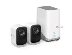 Anker EUFYCAM3C S300 Biztonsági Kamera Rendszer (2+1) 4K, AI Arcfelismerés, Beépített lámpa, kültéri - T8881321 (T8881321) - berczitech