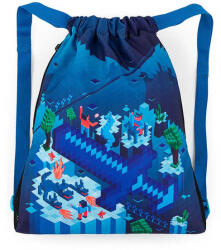 Bagmaster PRIM 22 D iskolatáska papucshoz / tornazsák - kocka világ kék 1.2 l 220208 (220208)