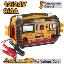 INGCO Akkumulátor Töltő 12/24 V - 9/4 A 28-180 Ah
