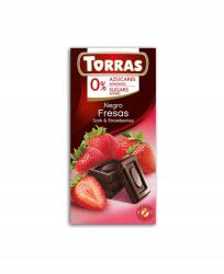 TORRAS Étcsokoládé cukormentes eperrel 75g Torras (8410342002174)