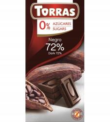 TORRAS Étcsokoládé 72% Kakaó Cukor Nélkül 75G Torras (8410342006585)