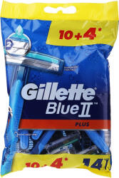 Gillette BlueII Plus Eldobható férfi borotva 10+4db - delfinbuvar